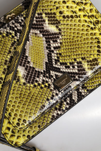 حقيبة كروس بودي دولتشي آند غابانا من الجلد الطبيعي باللون الأخضر مع لوحة DG