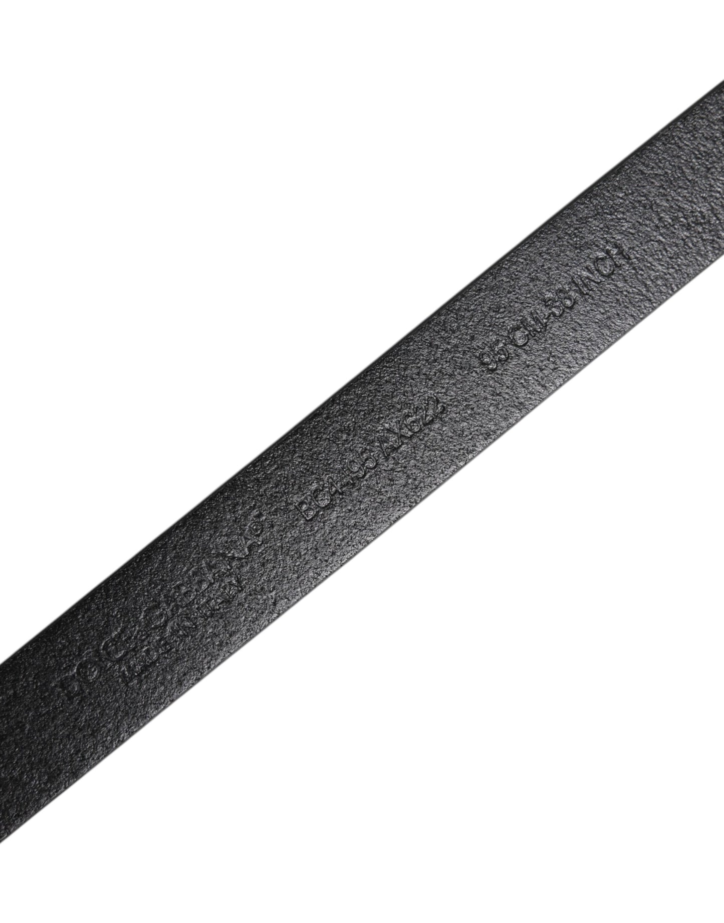 Dolce & Gabbana Black Calf Leather Gold Metal Buckle Belt