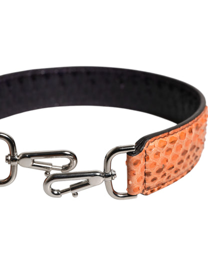 حقيبة دولتشي آند غابانا من الجلد الطبيعي باللون الأسود والبيج وحزام كتف