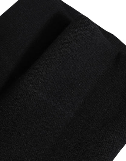 وشاح تدفئة الرقبة من الكشمير الأسود من دولتشي آند غابانا