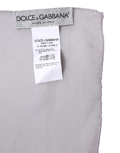 وشاح دولتشي آند غابانا المستطيل من الحرير البنفسجي