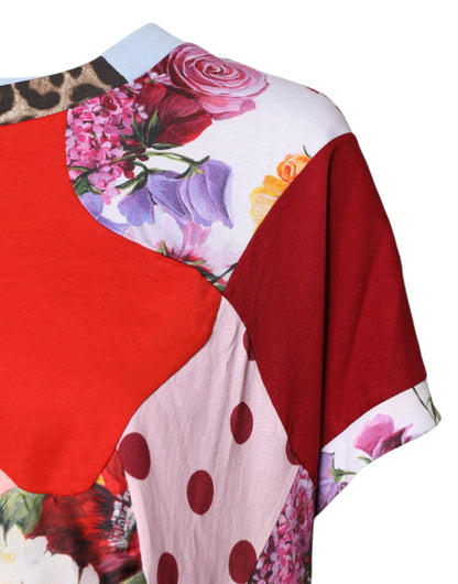 بلوزة دولتشي آند غابانا متعددة الألوان بأكمام قصيرة