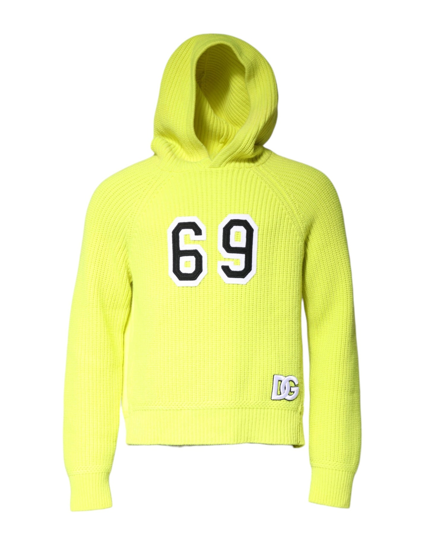 سترة رجالية محبوكة بغطاء رأس من دولتشي آند غابانا باللون الأخضر 69