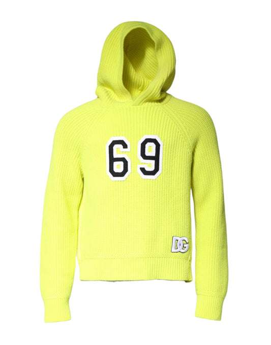 سترة رجالية محبوكة بغطاء رأس من دولتشي آند غابانا باللون الأخضر 69