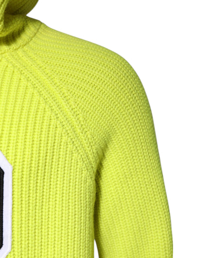 سترة رجالية محبوكة بغطاء رأس من دولتشي آند غابانا باللون الأخضر 69