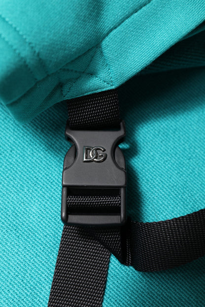 سترة رياضية رجالية بغطاء رأس من القطن الأخضر من دولتشي آند غابانا