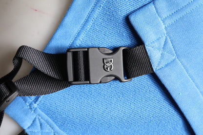 سترة رياضية رجالية بغطاء رأس من القطن الأزرق من دولتشي آند غابانا