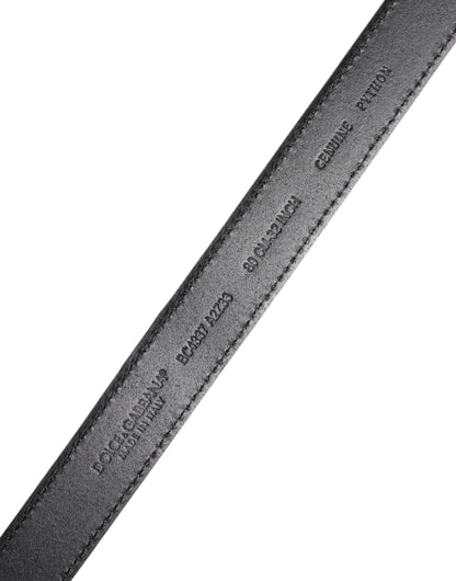 حزام دولتشي آند غابانا الأحمر المصنوع من الجلد الطبيعي مع مشبك معدني نحاسي