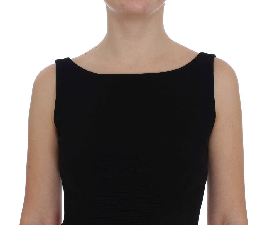 فستان دولتشي آند غابانا طويل ماكسي غمد بطبعة زهور باللون الوردي