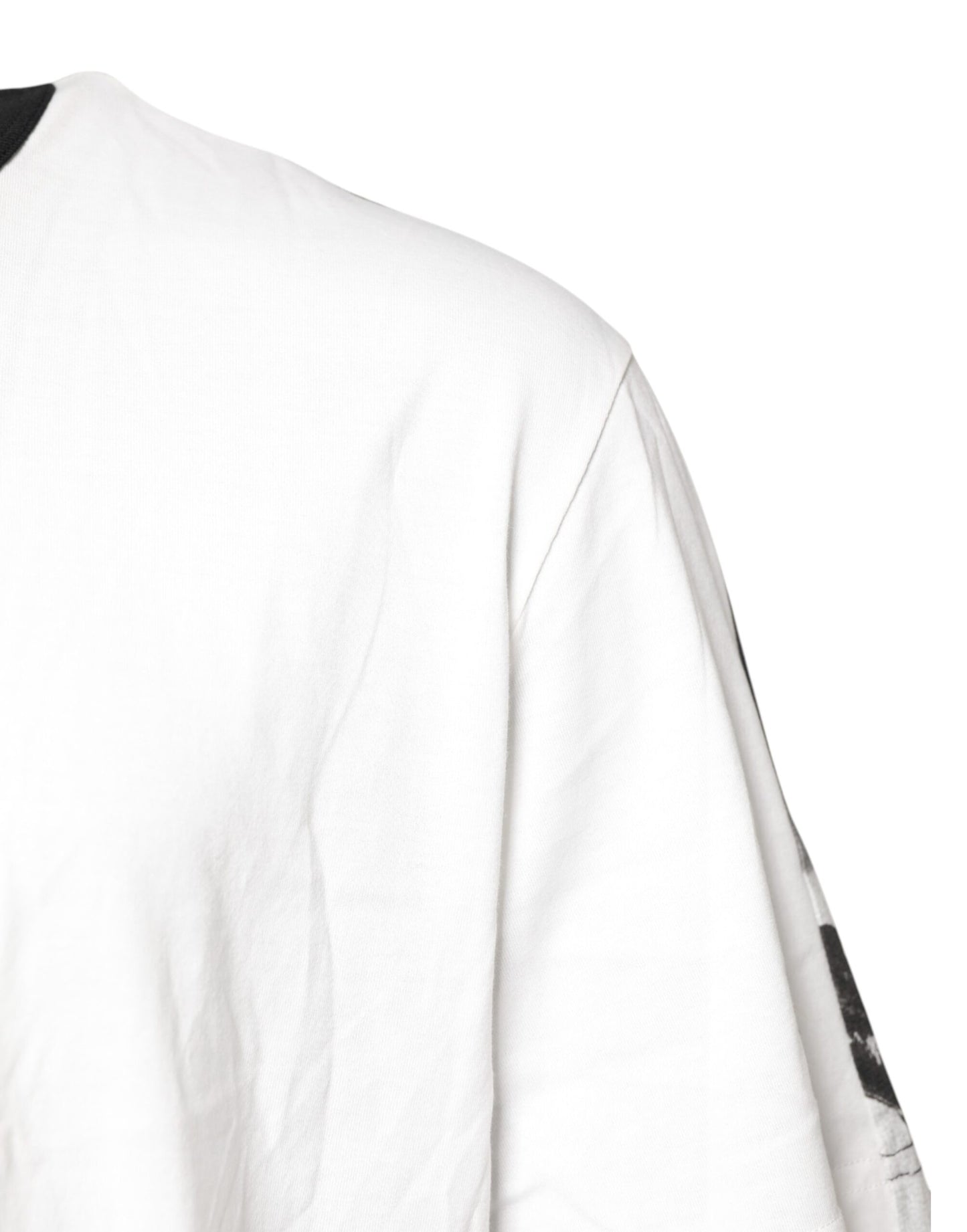 تي شيرت دولتشي آند غابانا متعدد الألوان بطبعة مموهة ورقبة دائرية