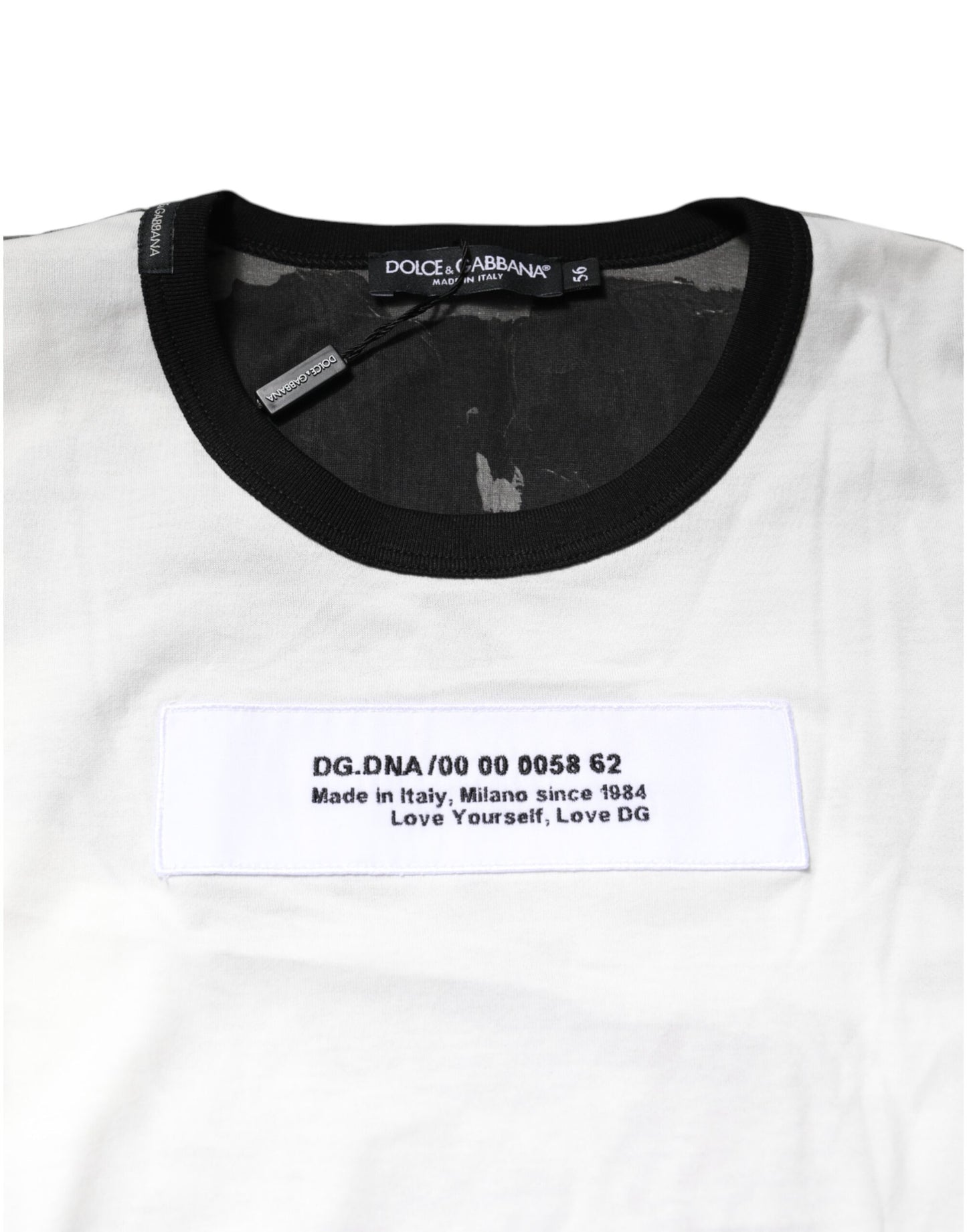 تي شيرت دولتشي آند غابانا متعدد الألوان بطبعة مموهة ورقبة دائرية