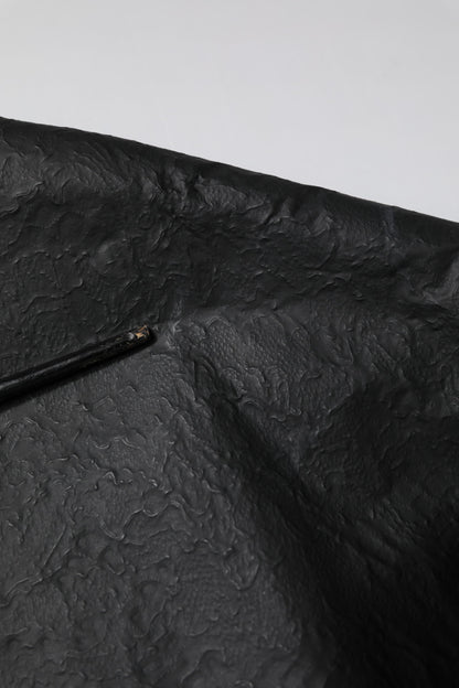 تي شيرت دولتشي آند غابانا أسود من القطن بأكمام قصيرة ورقبة على شكل حرف V