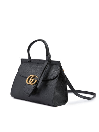 حقيبة يد Gucci GG Marmont الجلدية السوداء