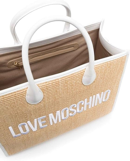 Love Moschino Straw Tote Bag