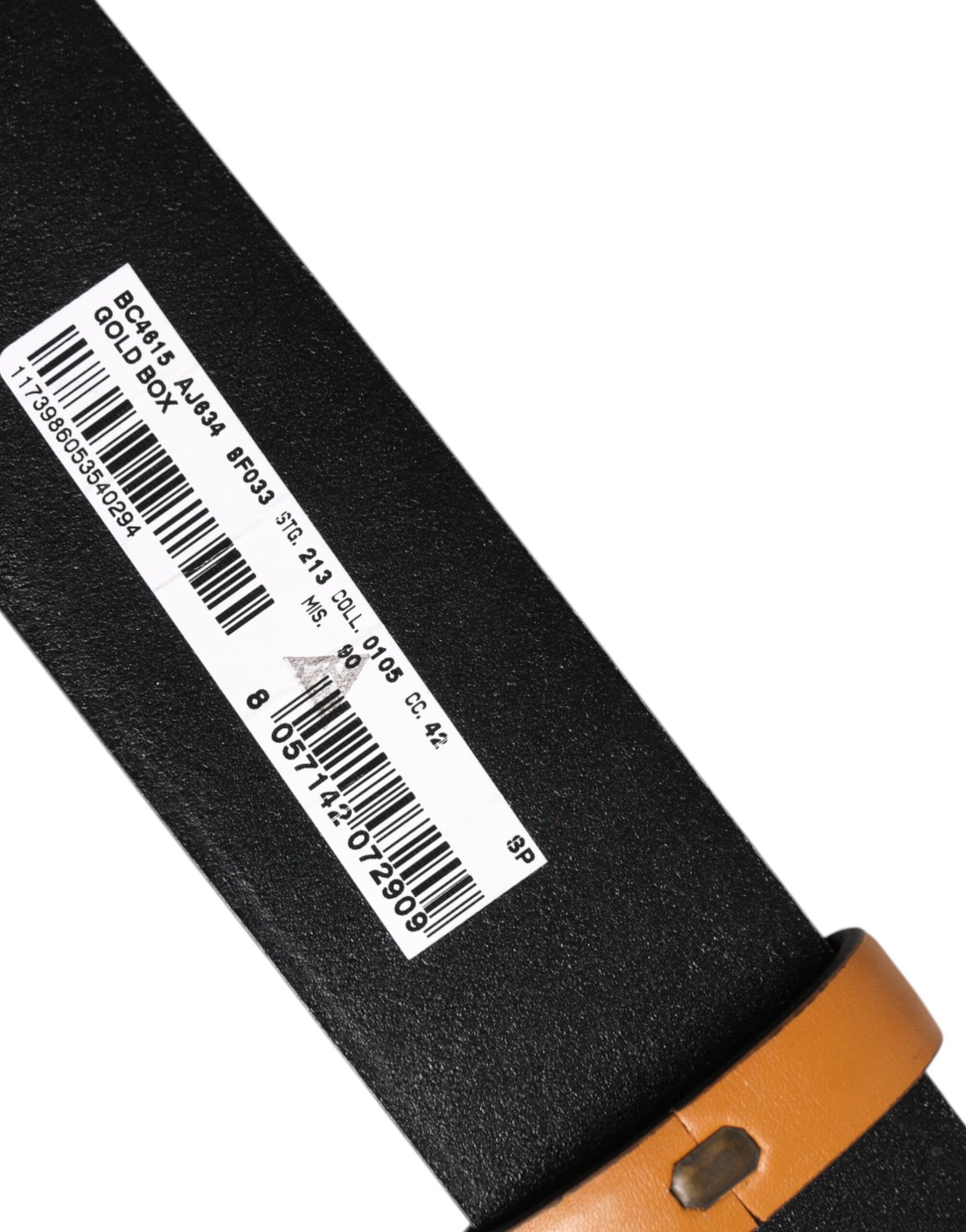 حزام دولتشي آند غابانا من الجلد البني مع مشبك وشعار DG منقوش