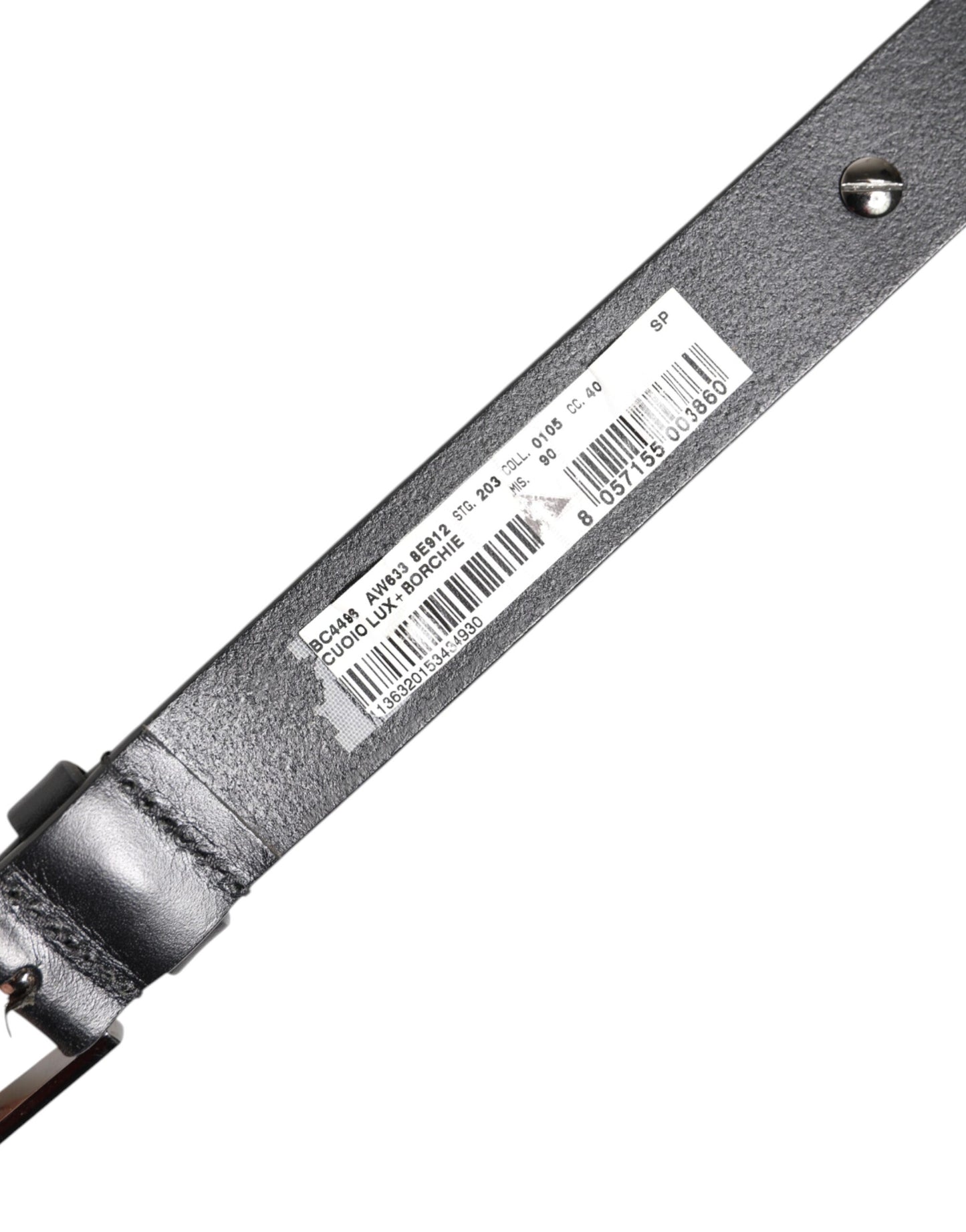 حزام دولتشي آند غابانا الأسود الفاخر المصنوع من الجلد مع مشبك DG