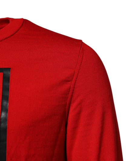 سترة رجالية من دولتشي آند غابانا بطبعة عين حمراء وياقة دائرية