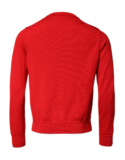 سترة رجالية من دولتشي آند غابانا بطبعة عين حمراء وياقة دائرية