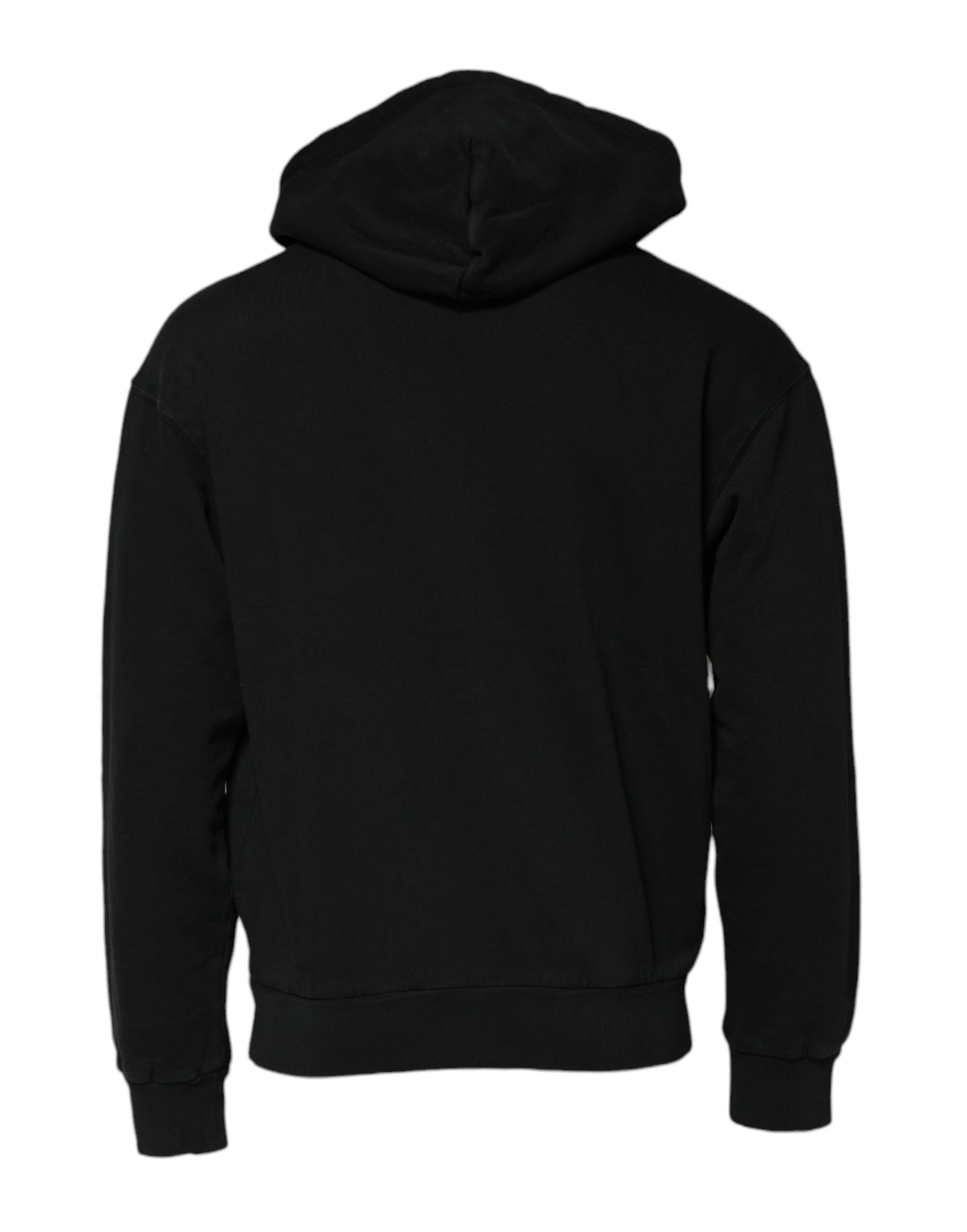 Dolce & Gabbana Black Logo Full Zip Hooded Men Sweatshirt Sweater