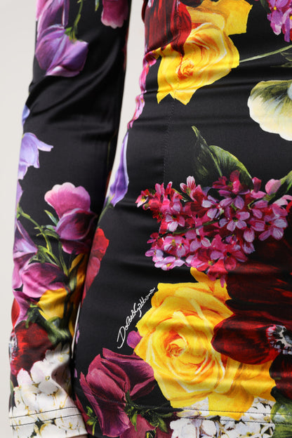 بلوزة دولتشي آند غابانا أورتينسيس متعددة الألوان بأكمام طويلة