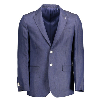 Gant Blue Linen Men's Jacket