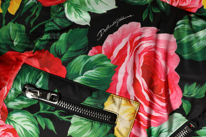 جاكيت دولتشي آند غابانا متعدد الألوان بغطاء رأس منفوخ ومزين بنقشة زهور