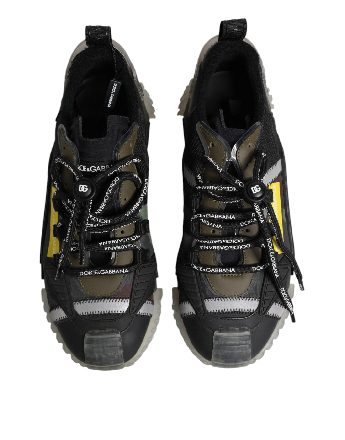 حذاء سنيكرز دولتشي آند غابانا متعدد الألوان برباط ومنخفض الرقبة NS1