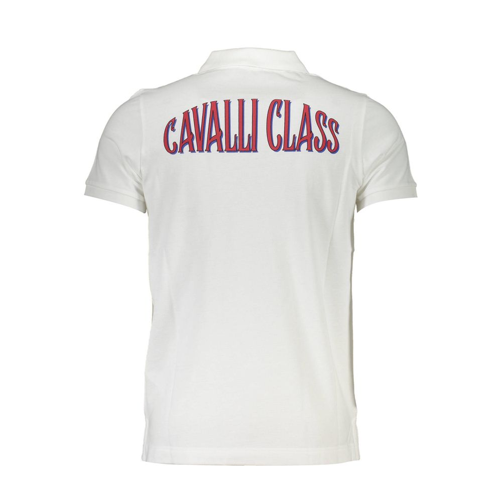 Cavalli Class Bianco Cotton Men Polo