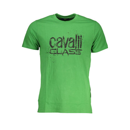 Cavalli Class Verde Cotton Men T-Shirt