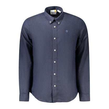 Timberland Blue Linen Men Shirt