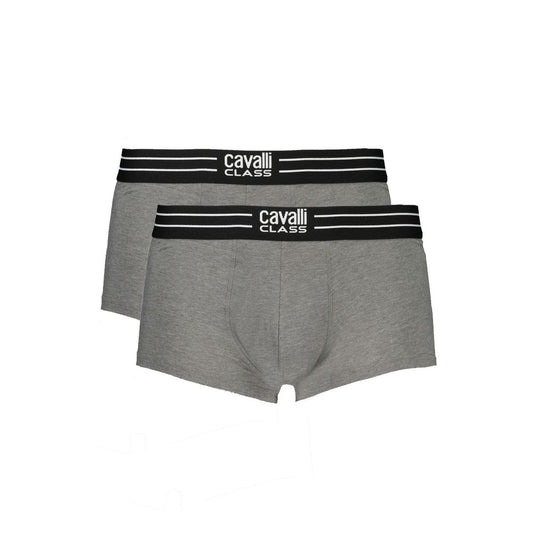 Cavalli Class Grigio Cotton Men's Boxer Underwear