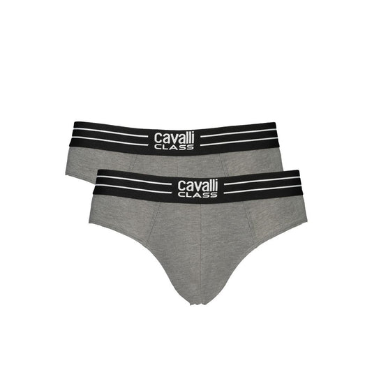 Cavalli Class Grigio Cotton Men's Underwear