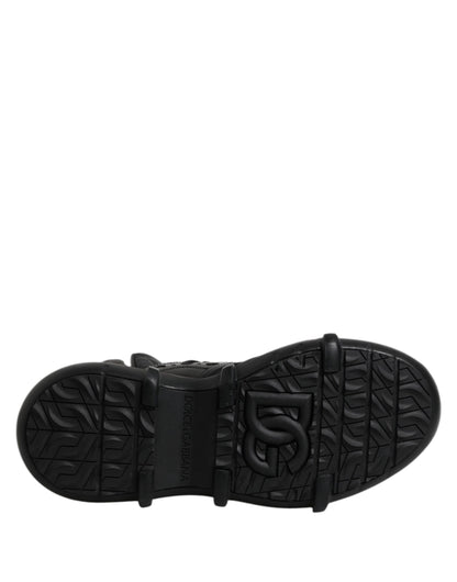 حذاء رجالي كاجوال من الجلد الأسود من دولتشي آند غابانا