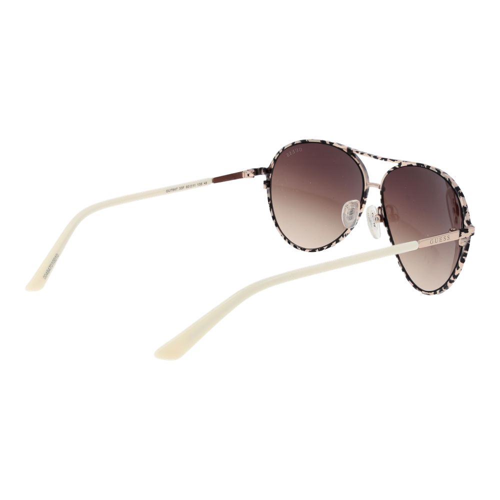 Guess Beige Metal Sunglasses