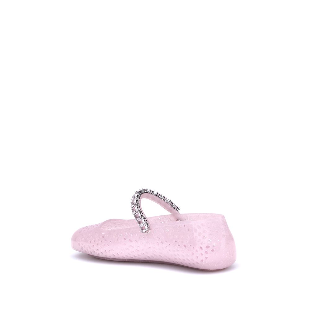 أحذية باليه متعددة الألوان من البولي يوريثين من جيمي تشو