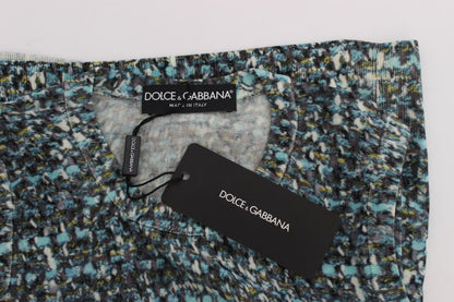 دولتشي آند غابانا سترة صوفية زرقاء بلا أكمام