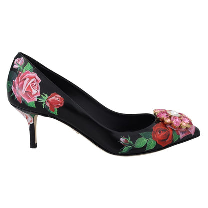 Dolce & Gabbana Black Leather High Heel Pumps