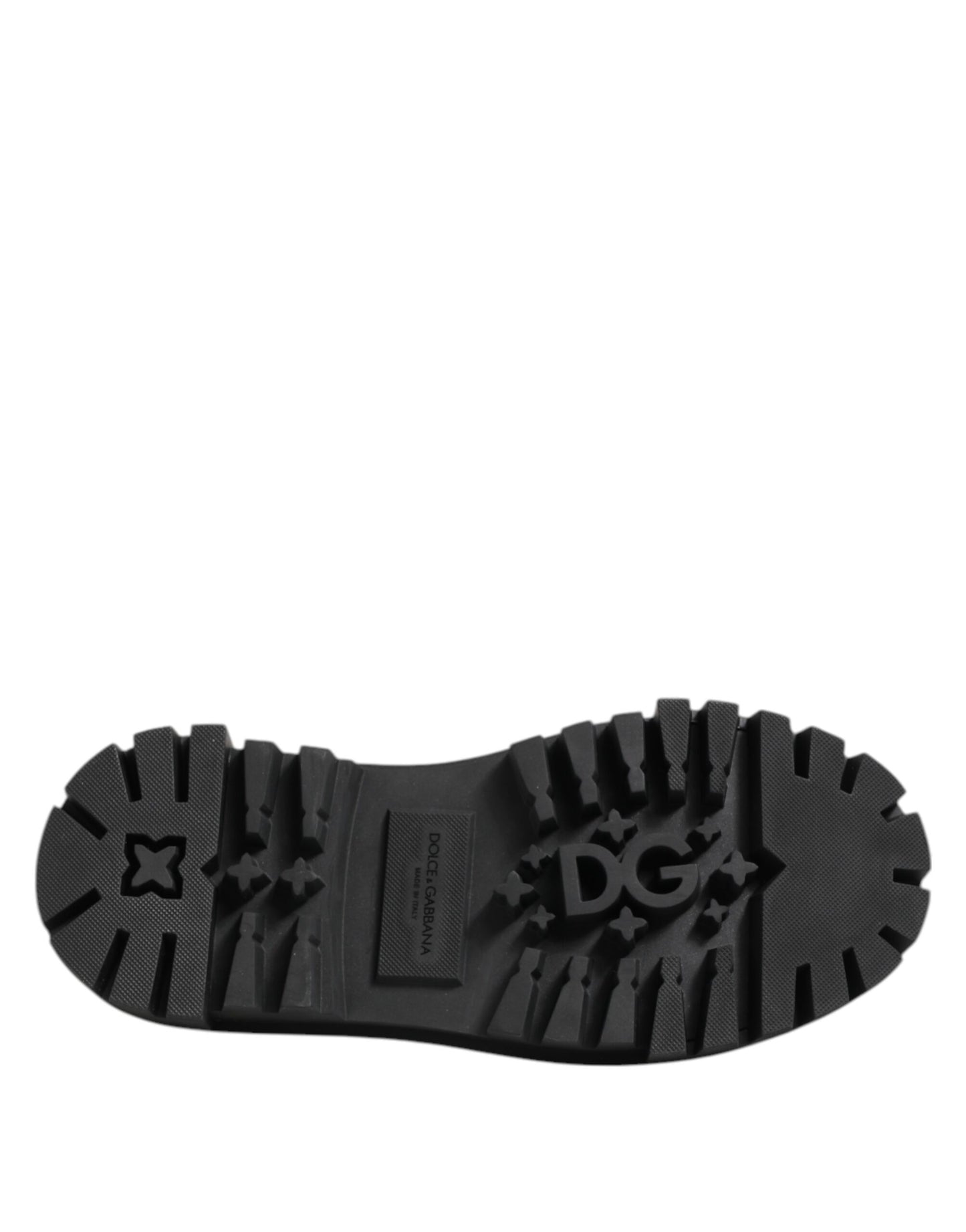 حذاء ديربي من دولتشي آند غابانا مصنوع من الجلد الأسود اللامع