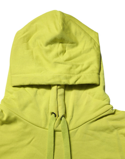 سويت شيرت دولتشي آند غابانا الأخضر القطني بغطاء رأس وشعار