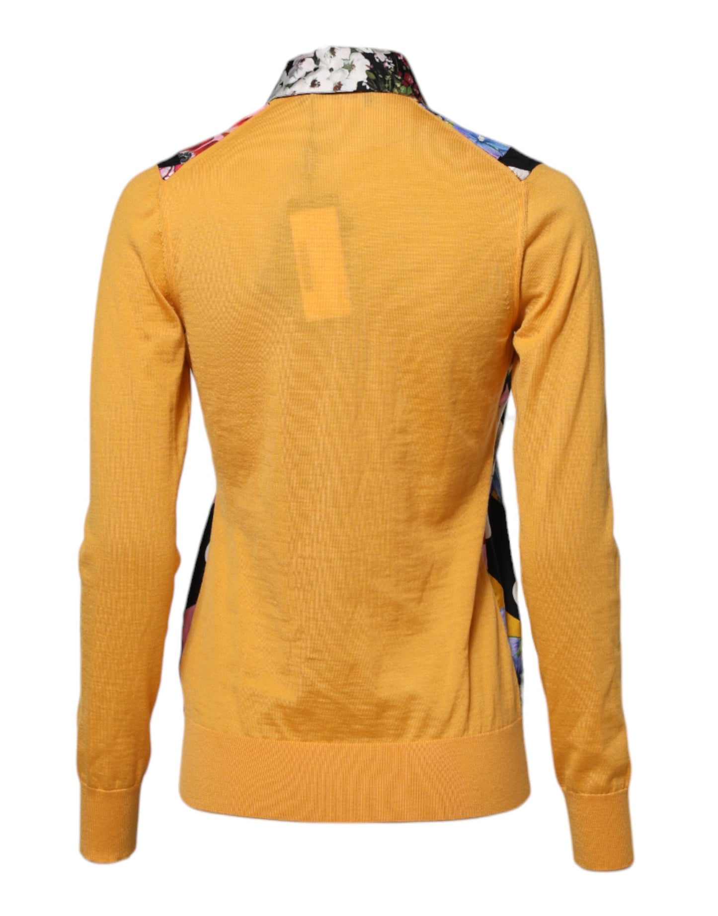 بلوزة بولو دولتشي آند غابانا متعددة الألوان مزينة بالزهور بأكمام طويلة