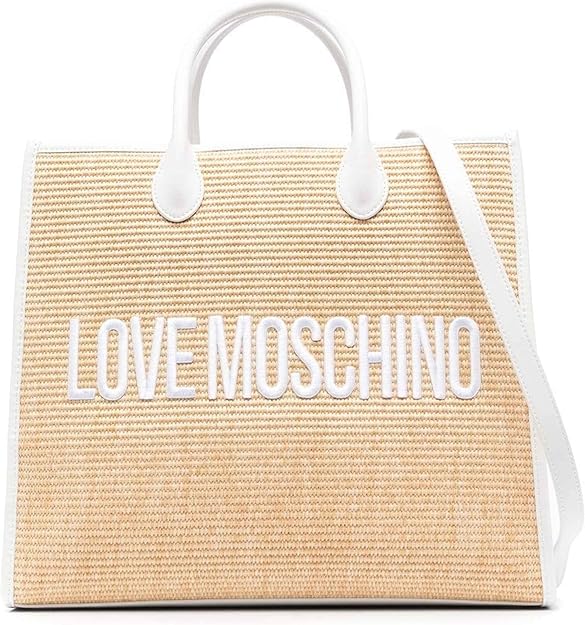 Love Moschino Straw Tote Bag