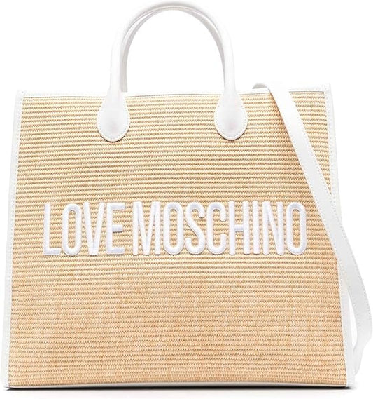 Love Moschino Straw Tote Bag