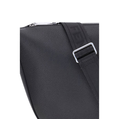 حقيبة كتف فندي بوس توروس من جلد العجل الأسود