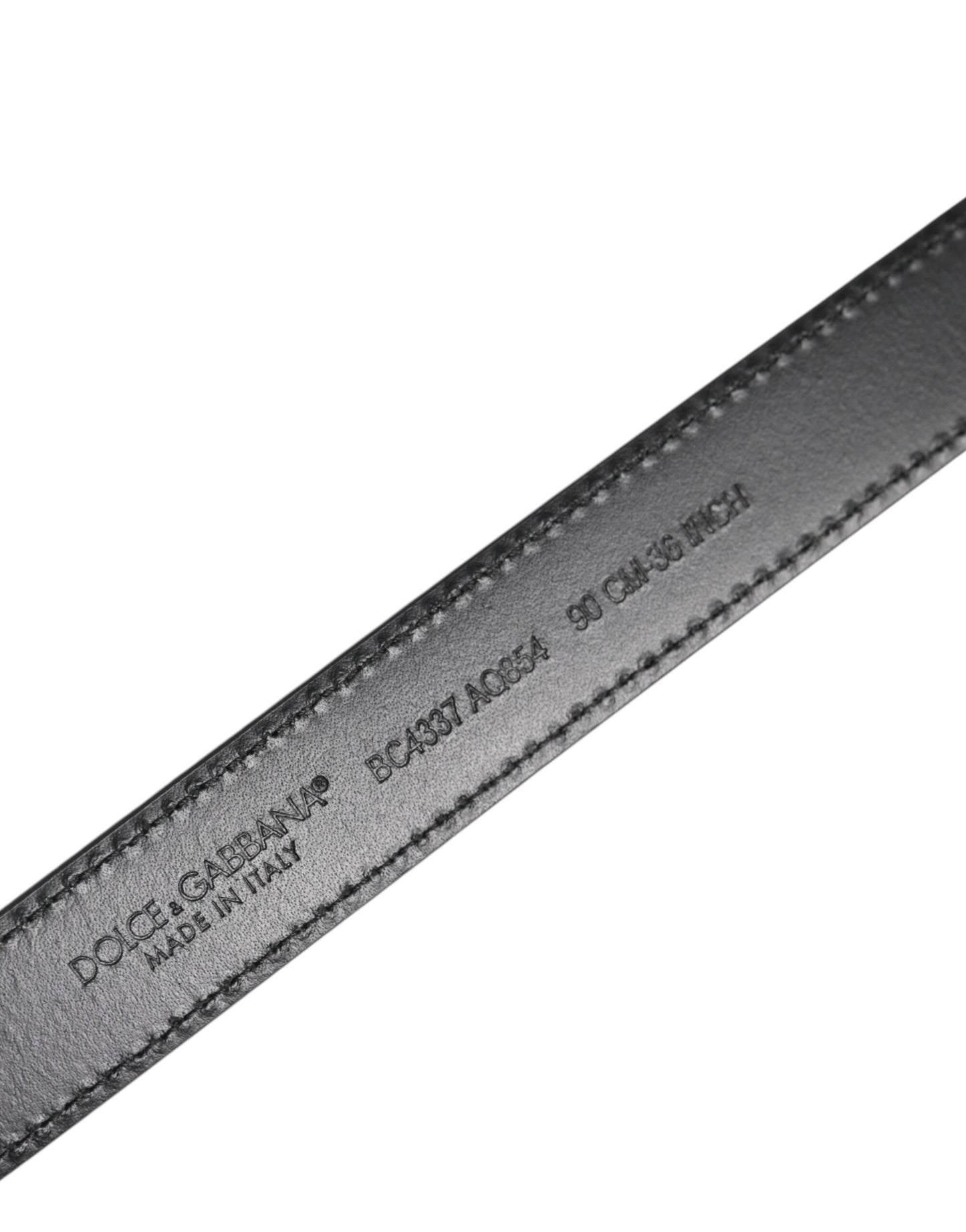 حزام دولتشي آند غابانا أسود أحمر بنقشة جلد النمر ومشبك معدني فضي