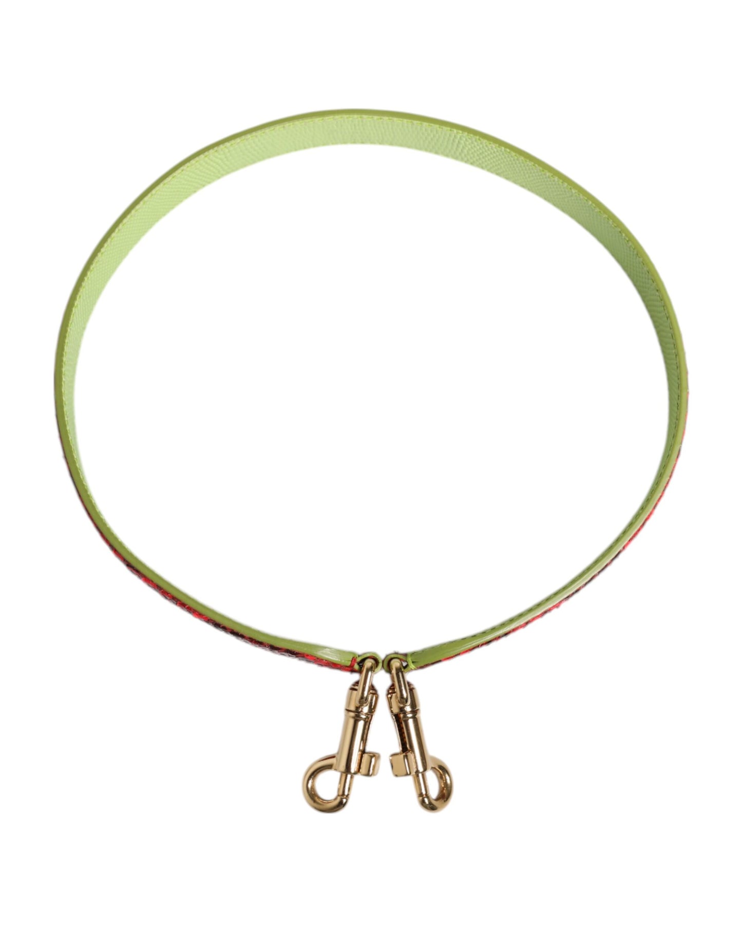 حزام كتف لحقيبة يد دولتشي آند غابانا الحمراء المصنوعة من الجلد الغريب