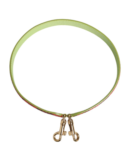 حزام كتف لحقيبة يد دولتشي آند غابانا الحمراء المصنوعة من الجلد الغريب