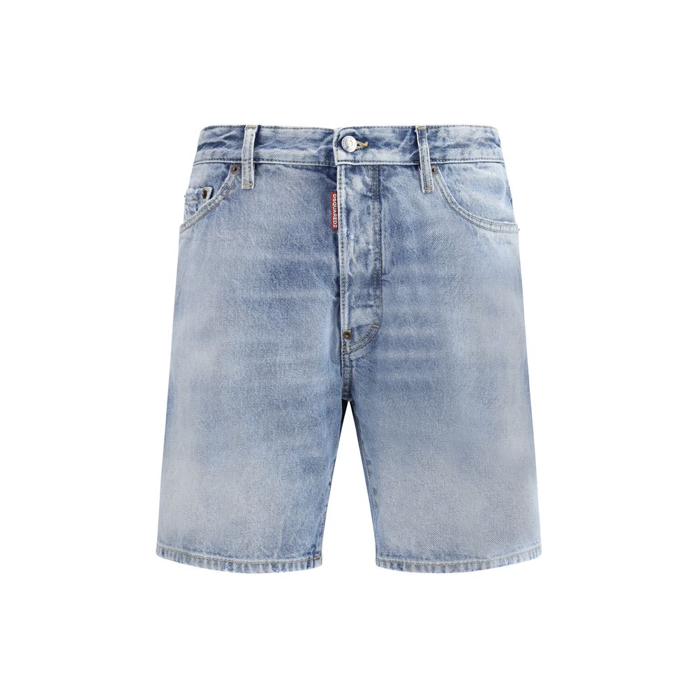 Dsquared² Blue Cotton Bermuda Shorts