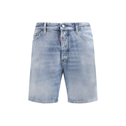 Dsquared² Blue Cotton Bermuda Shorts