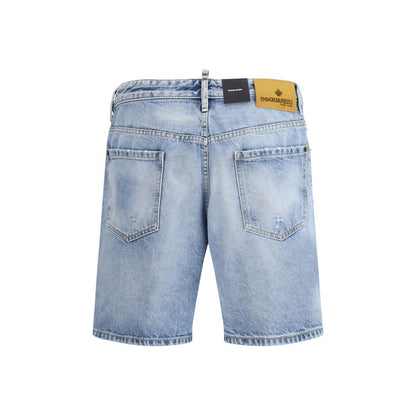 Dsquared² Blue Cotton Bermuda Shorts