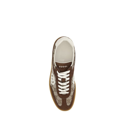 Gucci Brown Calf Leather Bos Taurus Low Top Sneakers